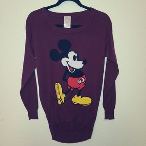 Disney Mickey Mouse Knit Hi-Low Top Size Medium